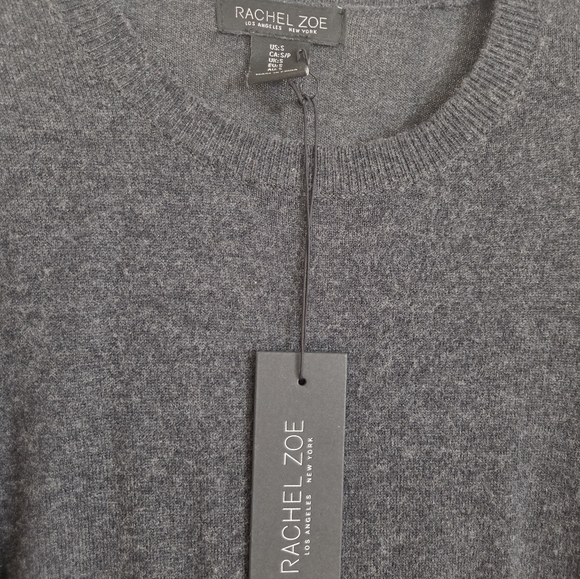 NWT RACHEL ZOE STRETCH LONG SLEEVE GRAY KNIT WOOL MIX KNEE LENGTH DRESS SMALL - Picture 3 of 5